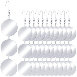 Reflective Bird Scare Discs Set, 36PCS Large Double-Sided Bird Scare Device for Outside, Bird Reflectors to Keep Birds, Woodpeckers, Pigeons Away from House, Outdoor Garden, Patio and Yard