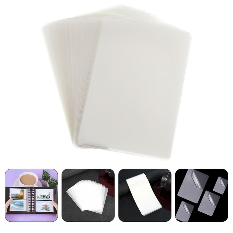 SHOWERORO Plastic Laminating Pouches 100 Sheets Small Laminating Sheets for