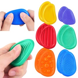 EDLMKM 12 Pcs Fidget Toys Sensory Stone, Texture Sensory Stones, Quiet Fidgets Toys for Anxiety Stress Relief, Fidget Toys Worry Stones, for Relieve Anxiety And Relieve Stress With Toys