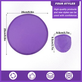 KEYIDO 6 ventagli colorati pop up rotondi pieghevoli piccoli con custodia, piccoli ventagli pieghevoli giapponesi per bambini e donne, per la borsa, matrimoni, feste di addio al nubilato, ospiti di