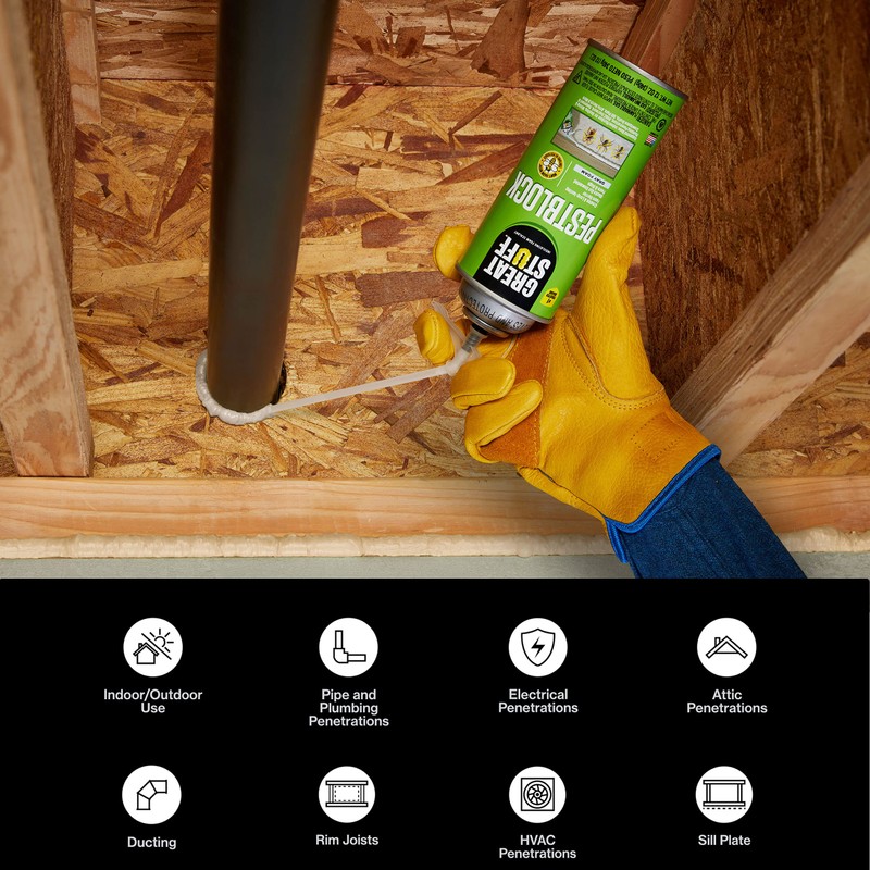 Great Stuff Pestblock 12 oz Insulating Foam Sealant, Gray