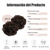 2 Piezas Chongos Postizos de Cabello, Moños de Pelo Rizado