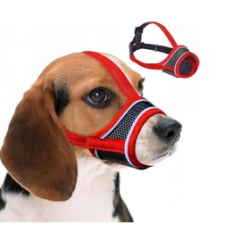 1pcs Wezxrauo Soft Mesh Dog Muzzle for Small & Medium Dogs, Breathable Adjustable Puppy Muzzle to Prevent Biting Barking Chewing, Allows Panting & Drinking, Comfortable Training Muzzle (S)