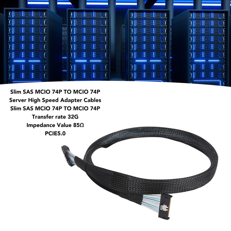 Server Data Transfer Cable Slim SAS MCIO 74P TO MCIO