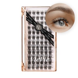 VieVie Lash Clusters 72pcs DIY Eyelash Extension Lashes, 9-16mm Mix Individual Eyelashes, Natural Look DIY Lash Extension (Cluster 03)