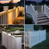 T-SUN 4x4 Solar Post Cap Lights Outdoor 12 Pack, Warm