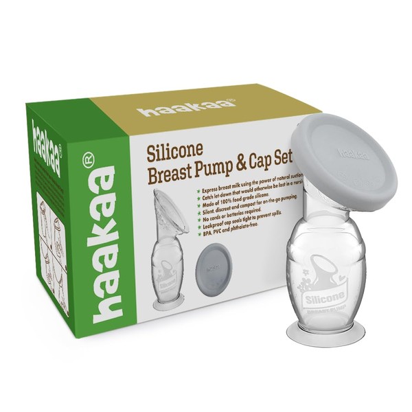 Haakaa Gen 2 Recolector de leche materna con base de succión y tapa a prueba de fuga 4oz/100ml