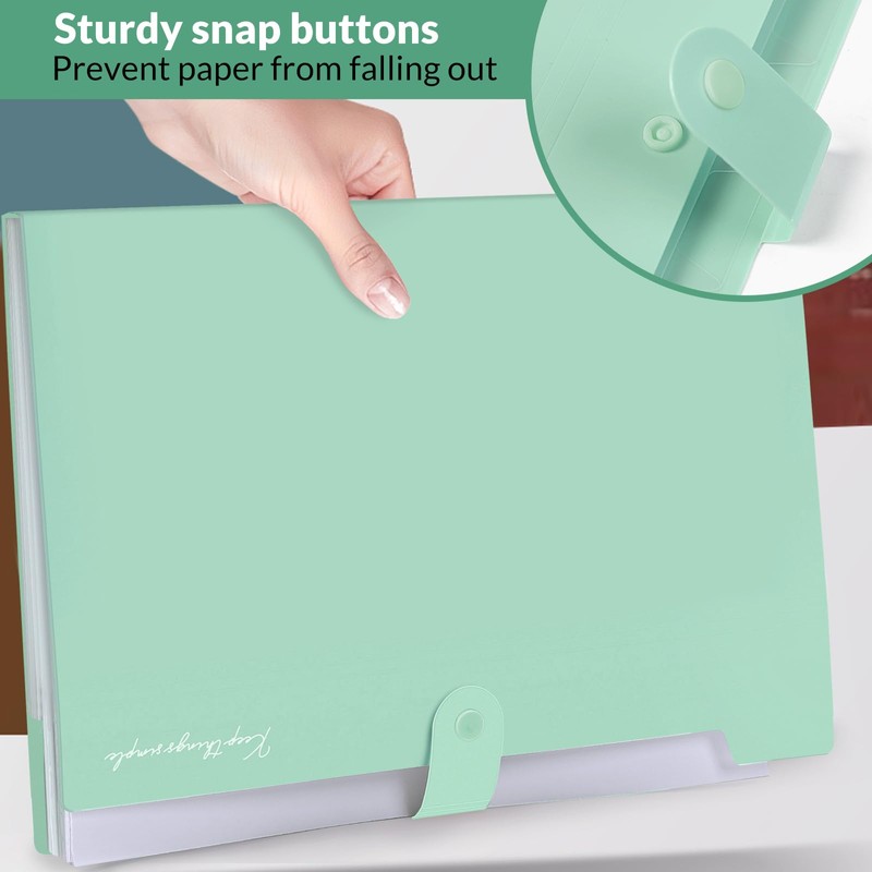 KONVINIT File Folder a4 with 8 Pockets - Expandable Folder