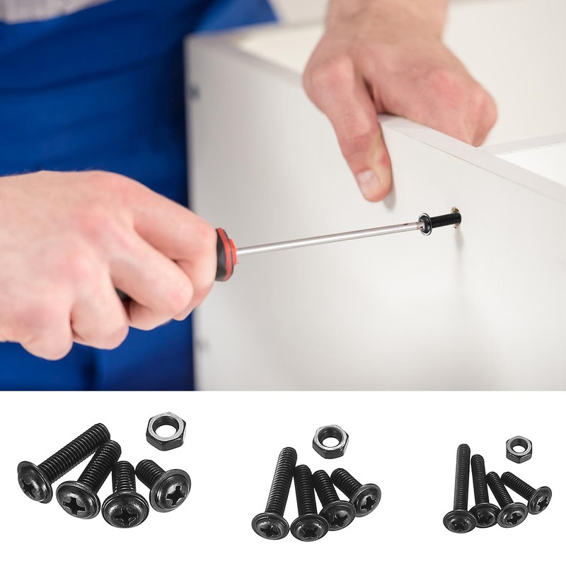 M3 M4 M5 Screws Set, 480 Pieces Pan Head Screws