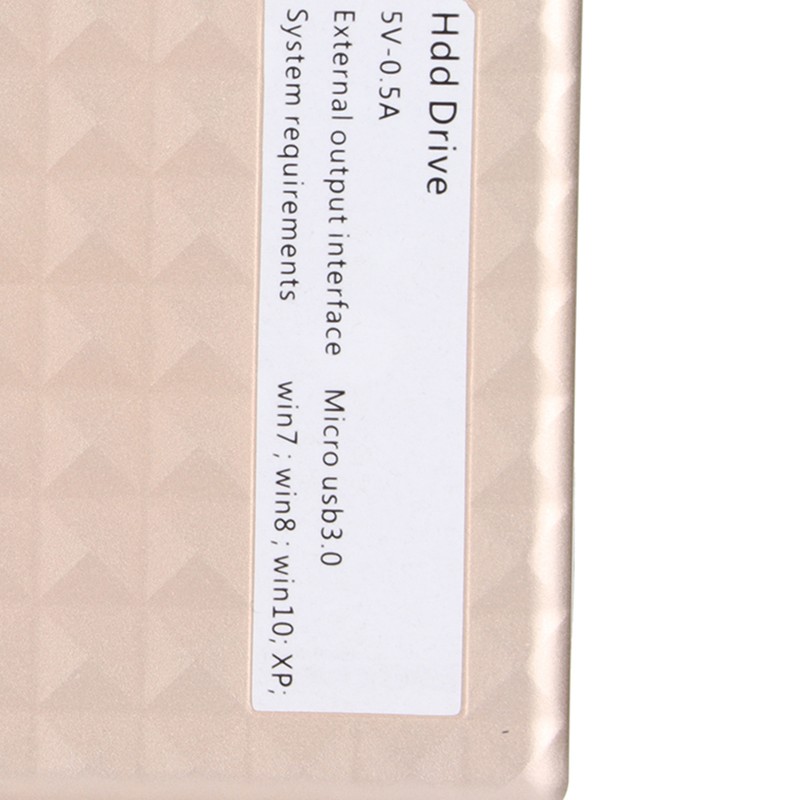 BU KING External Drive 2.5in YD0024 Golden Mobile Hard Disk