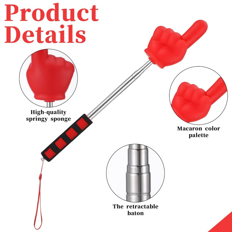 Big Extendable Pointer Finger Stick, Teacher Pointer Stick for Classroom