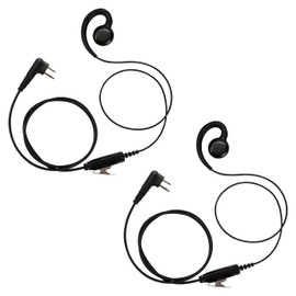 ERIPHA CP100d CP200 Radio Earpiece Compatible with Motorola BPR40 CLS 1110 1410 VL50 RDM2070D DLR1020 Walkie Talkie 2 Pin [C-Ring] Two Way Radio Surveillance Headset with PTT Mic (2 Packs)