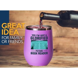 Radiologist Pink Edition Wine Tumbler 12oz - just a glorified - Radiology Technician Humor Xray Sonographer Rad Tech Doctor MRI Technician