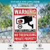 4 Pack Private Property No Trespassing Sign, Rustproof Aluminum 24-Hour