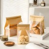 50 Pcs 5.1 Inch Brown Kraft Paper Bread Bags with