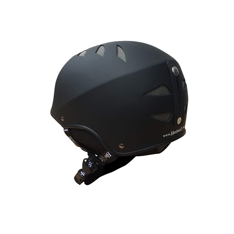 HardnutZ Ski and Snowboard Helmet - Black, Adults & Kids,