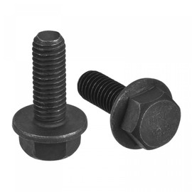 sourcing map Metric M8x20mm Hex Flange Bolts, 10pcs 10.9 Grade Carbon Steel Hexagon Head Screws