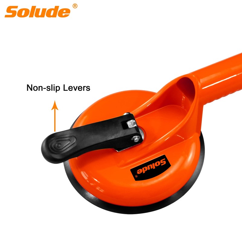 SOLUDE 2 Pack Glass Suction Cups,Aluminium Heavy Duty Vacuum Handle