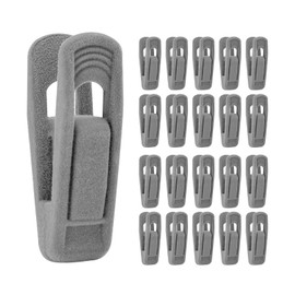 Feelorna 20 Pcs Velvet Hangers Clips, Non-Slip Pants Hanger Clips Multi-Purpose Clothes Clip Strong Finger Clip for Pants Skirt Velvet Hanger (Gray)