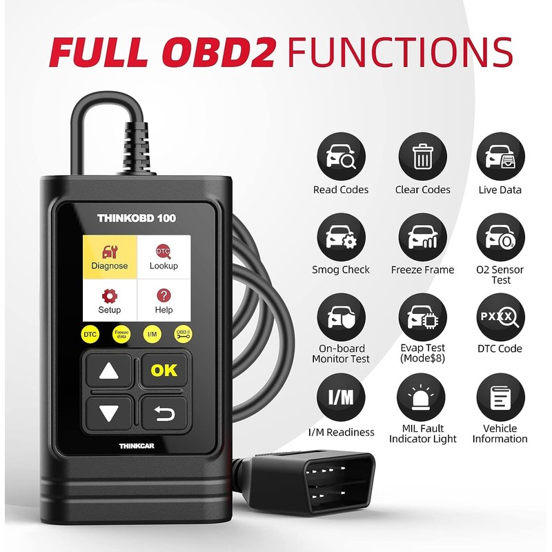 thinkcar THINKOBD 100 OBD2 Escáner Automotriz, Lector de Códigos Universal,