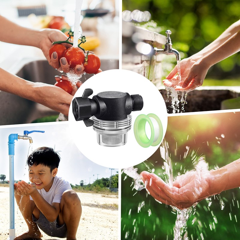 Dreyoo Water Pump Strainer Filter, Compatible with Shurflo Swivel Nut