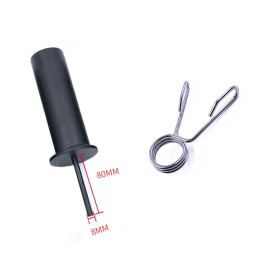 8MM*L80mm Fitness Gym Weight Stack Pin Extender Replacement Barbell Loading Pin for Add Weight to Gym EquipmentColor: Black- 150mm weight plate holder, pin 8mm*L80mm, Size: .