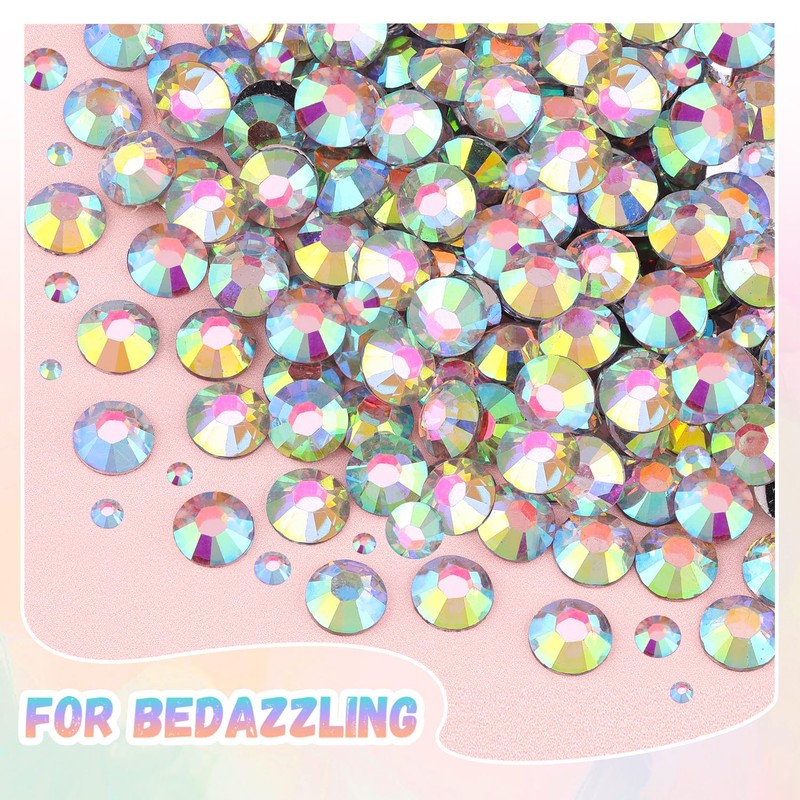 30000Pcs Resin AB Rhinestones for Bedazzling Crafting with b7000 Jewelry