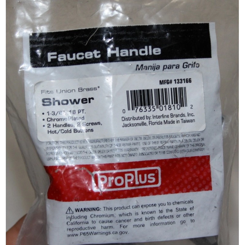 proplus New Triangular Chrome Replacement Handles For Faucets 133166