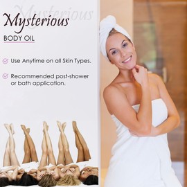 Inspired Body Oil Quick Dry Firming Stretch Marks Moisturiser Massage Aromatherapy Odour Amazing by Jax of London 200ml (Mysterious)