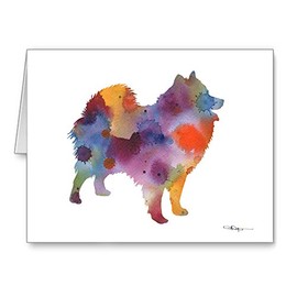DJ Rogers Fine Art American Eskimo - Set of 10 Note Cards With Envelopes