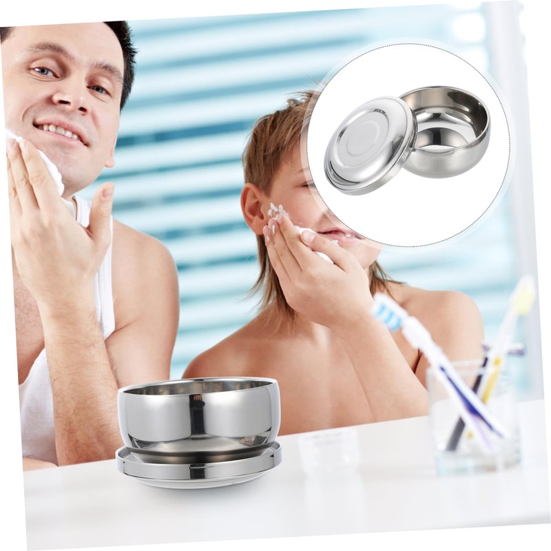 Mikinona 1pc Shaving Bowl Lid Sturdy Soap Foaming Bowl for