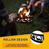 Doublehorse Fire Pit Ring, Portable Steel Fire Ring for Camping