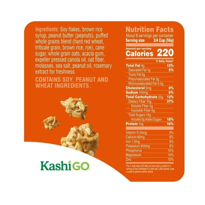 Generic.Kashigo.Cold Breakfast Cereal - Vegan Protein - Fiber Cereal -