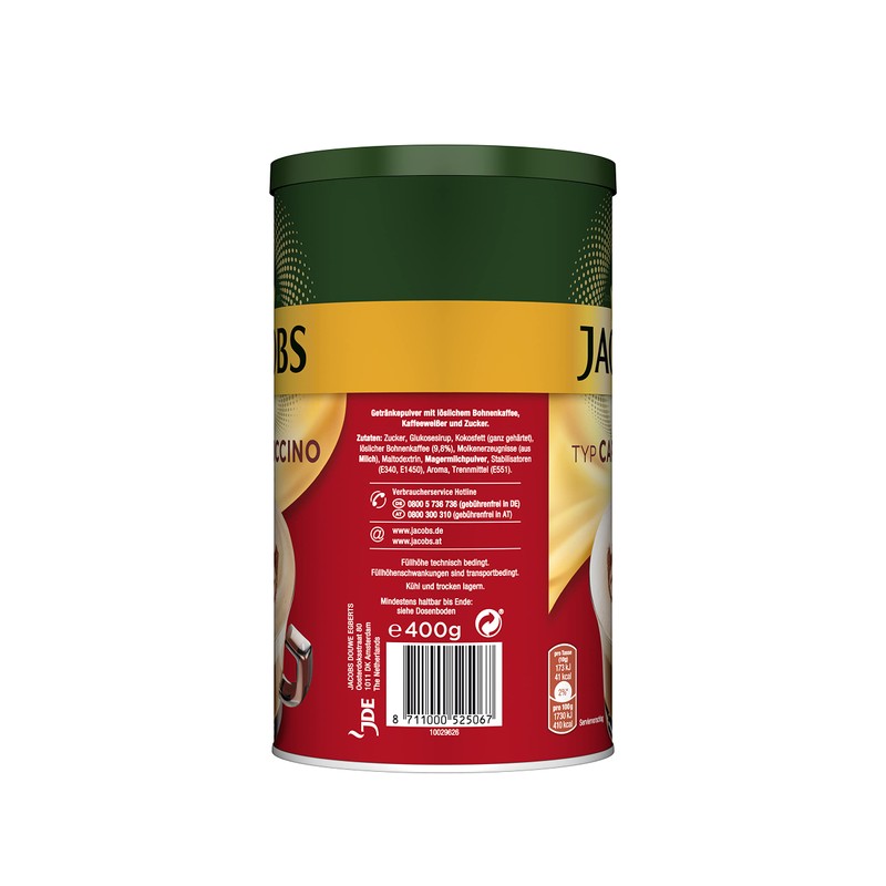 JACOBS Cappuccino, 400 g coffee specialities tin
