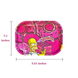 Cute Rolling Tray Pink Metal Tray, Metal Small Tray, Premium Storage Tray, 7.1×5.51inches