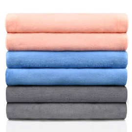 MERRY HOME Bath Towels Pack of 6, 27" x 55", Large Microfiber Bathroom Towel Set for Adult Men Women, Ultra Soft & Absorbent, Quick Dry for Beach, Pool, Spa & Gym