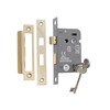 Infinity Decor CE Approved 2.5” Electro Brass 3 Lever Mortice