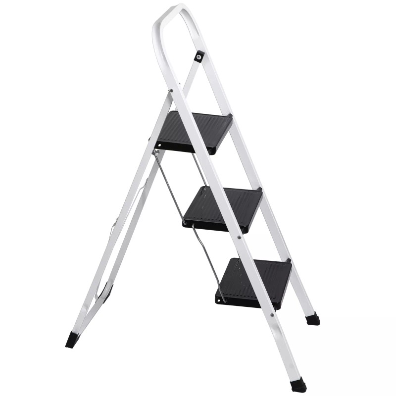 Segawe 3 Step Ladder Lightweight Folding Step Stool with Wide
