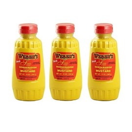 Weber`s Premium Horseradish Prepared Mustard Squeeze Bottle (3) 12 Oz. Container