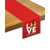 Valentine's Sun Velvet Fabric Table Runner, Happy Love Lover Valentines