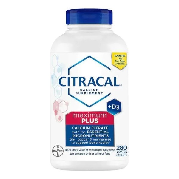 Citracal Citrato De Calcio + D3 + Zinc (280 Tabletas)