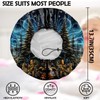 Zewurtuw 2 PCS Shower Cap Adjustable Reusable Double Waterproof Layer
