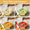 2PCS Stainless Steel Potato Masher with Ergonomic Handle for Mashed