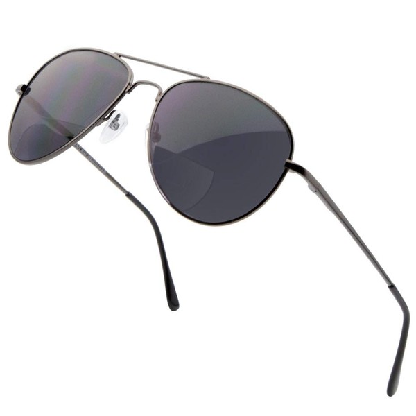 VITENZI Bifocal Sunglasses for Men and Women Aviator Reading Sun