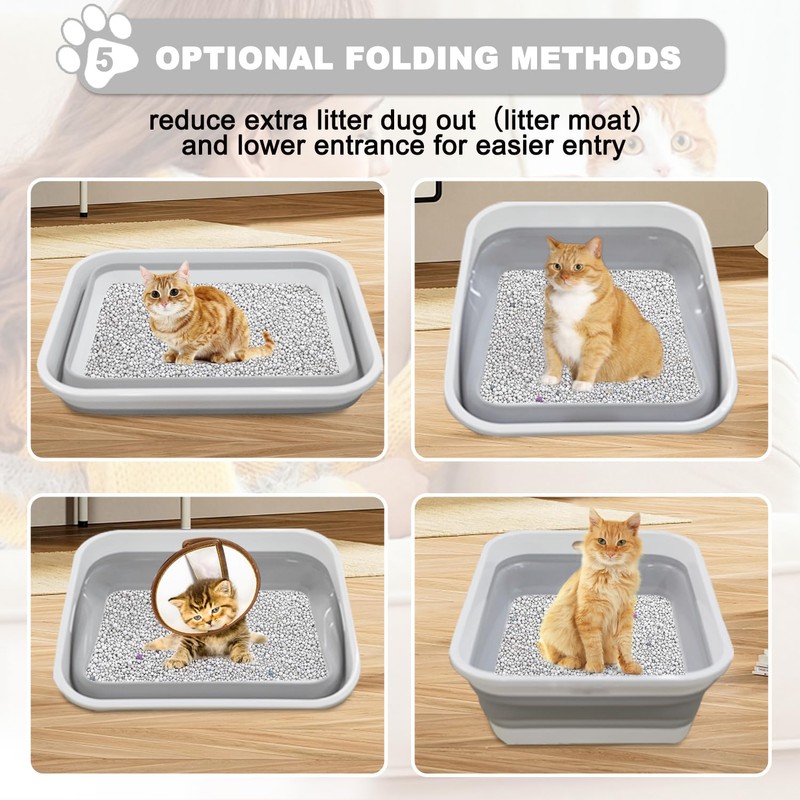 Maohegou Large Cat Litter Box for Kittens to Senior Cat,
