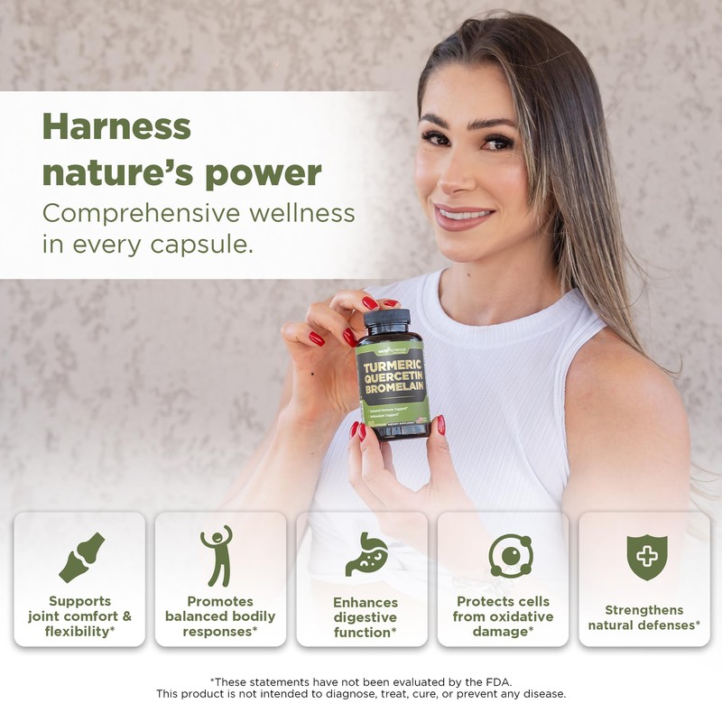 Gade Nutrition Turmeric Quercetin with Bromelain Supplement | Supplement in