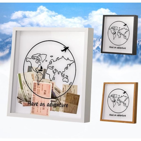 Kunstlhua Adventure Travel Shadow Box,12in Adventure Archive Box with Slot,