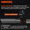 LCGP 2.75" Black Exhaust Tip,2.75" Inlet 3.5" Outlet 12" Stainless