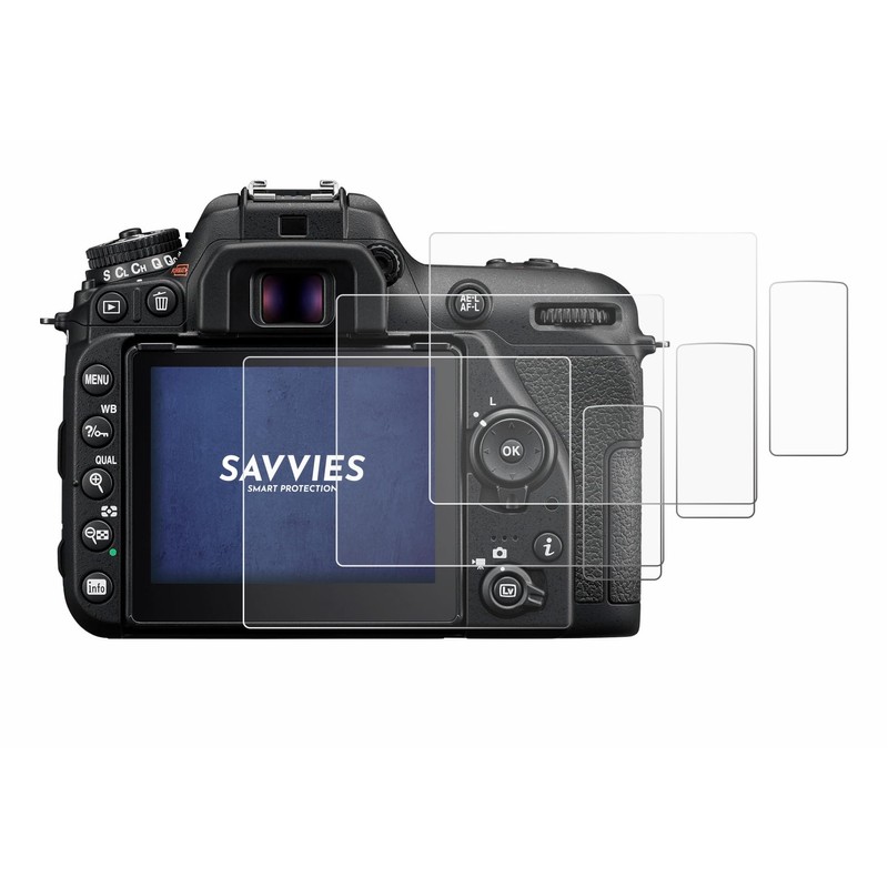 Savvies Screen Protectors for Nikon D7500 Ultra Transparent Pack of