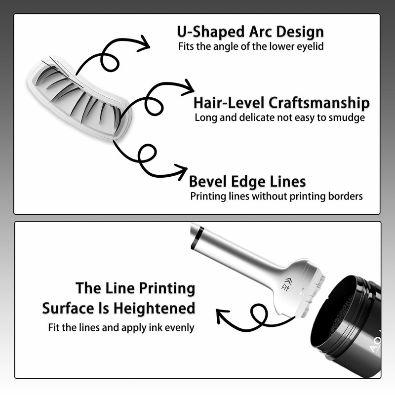 Eyeliner Stamp, Lower Lash Stamp, Eyelash Stamp, Lower Lashes Stamp
